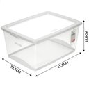 Ver imagem 3 de Caixa Organizadora de Plástico Retangular 15 Litros com Tampa My Closet Ordene Transparente