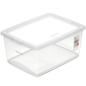 Caixa Organizadora de Plástico Retangular 15 Litros com Tampa My Closet Ordene Transparente