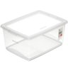 Caixa Organizadora de Plástico Retangular 15 Litros com Tampa My Closet Ordene Transparente - 1