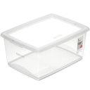Ver imagem 1 de Caixa Organizadora de Plástico Retangular 15 Litros com Tampa My Closet Ordene Transparente