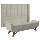 Ver imagem 1 de Cabeceira Cama Box Queen 160cm Pisa e Recamier Neville P02 Bouclé Cru - Mpozenato