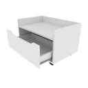 Ver imagem 2 de Balcão Gabinete 60cm com 1 Gavetas e Rodízio Bn3647 Branco - Tecno