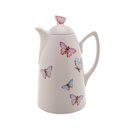 Ver imagem 2 de Garrafa Térmica de Porcelana Branca Borboletas 900ml Wolff