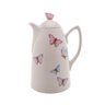 Garrafa Térmica de Porcelana Branca Borboletas 900ml Wolff - 2