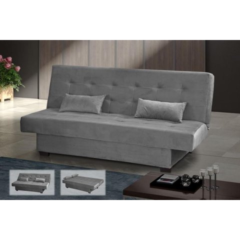 Sofá Cama 3 Lugares Casal Reclinável 190 Larg Laila Matrix