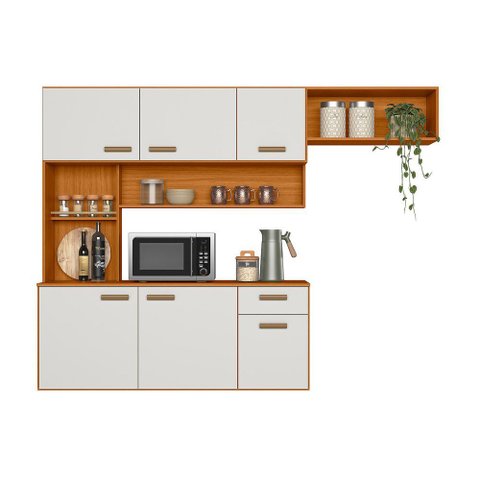 Cozinha Suspensa com Balcão 180cm Manu - Ssx Multicoisas
