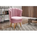 Ver imagem 4 de Poltrona Pétala Cadeira Decorativa Flor - Veludo Rosê