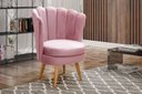 Ver imagem 4 de Poltrona Pétala Cadeira Decorativa Flor - Veludo Rosê