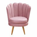 Ver imagem 2 de Poltrona Pétala Cadeira Decorativa Flor - Veludo Rosê