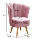 Ver imagem 5 de Poltrona Pétala Cadeira Decorativa Flor - Veludo Rosê