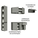 Ver imagem 5 de Armário de Cozinha Completa Suspenso 220cm Cinza Nice Madesa 02