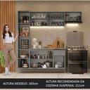 Ver imagem 6 de Armário de Cozinha Completa Suspenso 220cm Cinza Nice Madesa 02