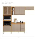 Ver imagem 2 de Cozinha Modulada Plena 4 Pç Torre Quente Cinamon Nude Prime Cinamom Nude