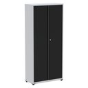 Ver imagem 1 de Armário Alto 2 Portas Pandin 80 Cm (largura) Inmetro Estrutura Aço Cinza e Portas Pretas C- Chave