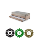 Ver imagem 5 de Bicama Box Solteiro Linho 88x188x28 cm com Colchão Airtech Ortobom Molas Ensacadas