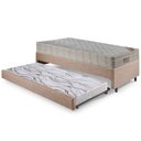 Ver imagem 3 de Bicama Box Solteiro Linho 88x188x28 cm com Colchão Airtech Ortobom Molas Ensacadas