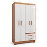 Armário para Quarto de Solteiro Freijo Off White com 2 Gaveta 1,05 Pry - 2