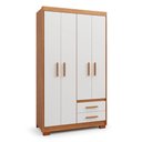 Ver imagem 2 de Armário para Quarto de Solteiro Freijo Off White com 2 Gaveta 1,05 Pry