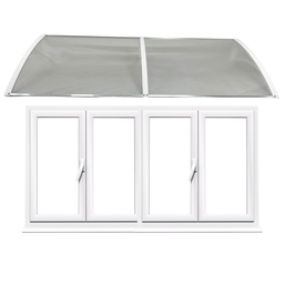 Kit Toldo Policarbonato Translucido Br 50cm X 1,8 Metro Porta - 4