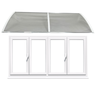 Kit Toldo Policarbonato Translucido Br 50cm X 1,8 Metro Porta - 4