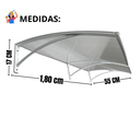 Ver imagem 3 de Kit Toldo Policarbonato Translucido Br 50cm X 1,8 Metro Porta