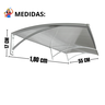 Kit Toldo Policarbonato Translucido Br 50cm X 1,8 Metro Porta - 3