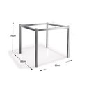 Ver imagem 3 de Mesa de Cozinha Reno c/ Tampo 90cm Cromada/Nogueira - Kappesberg