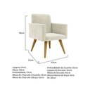 Ver imagem 3 de Poltrona Decorativa Nina Cadeira Recepção Bege