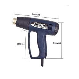 Soprador ar quente elétrico 2000w termorregulador tela LCD - AMARELO - 110 - 2