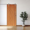 Ver imagem 1 de Porta Correr 10 Trilho Soft Aparente Puxador Tubo 60cm 102cm x 210cm Concept Rodam Abertura Esquerda