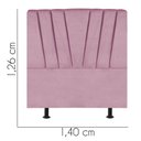 Ver imagem 3 de Cabeceira Estofada Bélgica 140cm Casal para Cama Box Quarto Suede Rosa Bebê - Gat Magazine