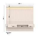 Ver imagem 3 de Painel para TV até 84 Polegadas Ripado com LED e Nicho 100% MDF 219CMX233CM Vitoria Regia Yescasa Bege
