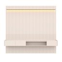 Ver imagem 2 de Painel para TV até 84 Polegadas Ripado com LED e Nicho 100% MDF 219CMX233CM Vitoria Regia Yescasa Bege