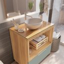 Ver imagem 3 de Gabinete de Banheiro 80cm com Caixa Organizadora Marquesa 70cm Mdf Nesher