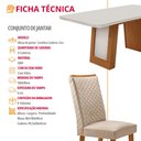 Ver imagem 7 de Mesa de Jantar Carolina 180cm Tampo MDF Vidro Canto Copo com 6 Cadeiras Lira