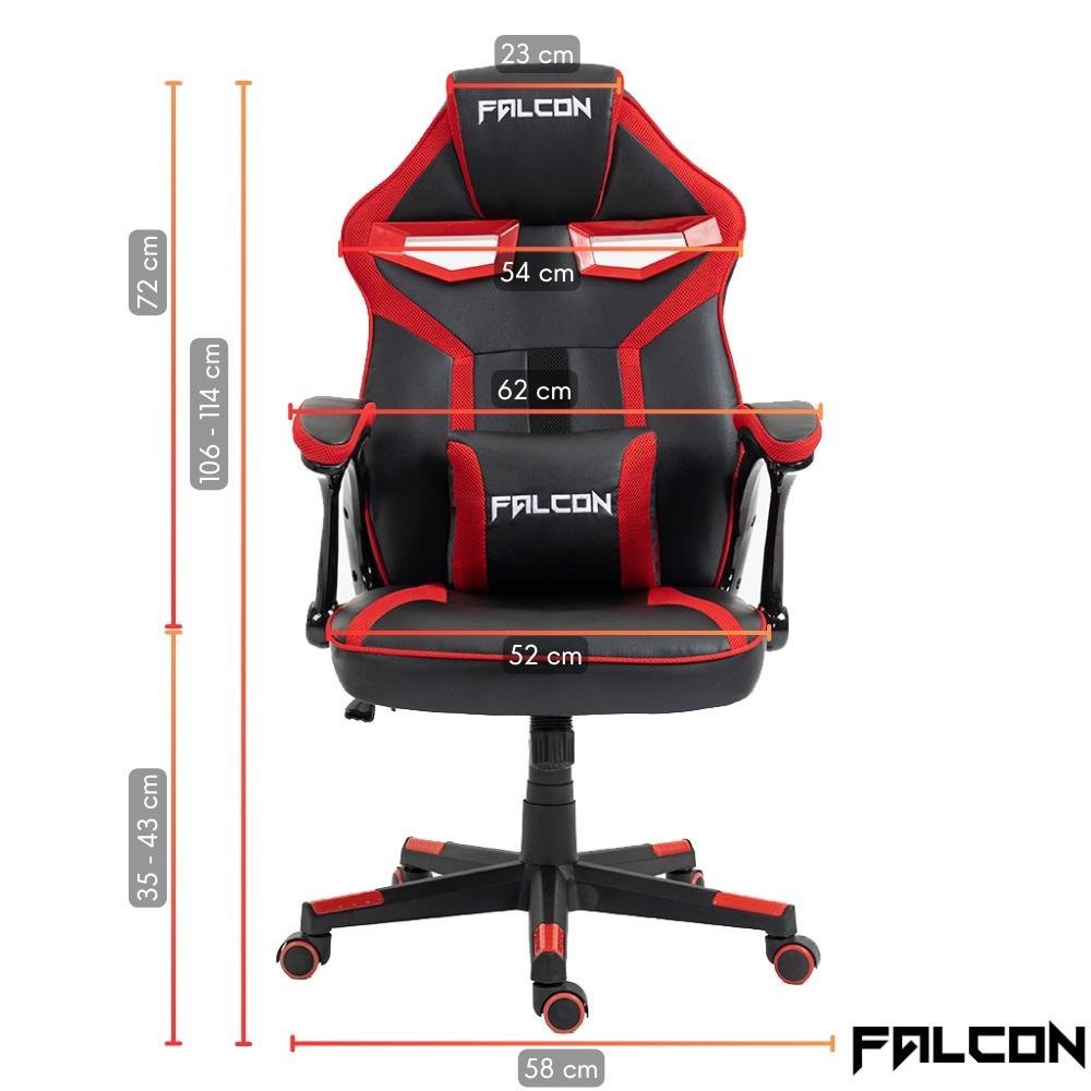 Cadeira Gamer Falcon - Fury Vermelha - 5