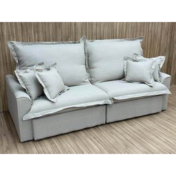 Sofá Retrátil Reclinável 2,30 m Bege 279 Mirela - 5