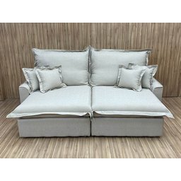 Sofá Retrátil Reclinável 2,30 m Bege 279 Mirela - 7