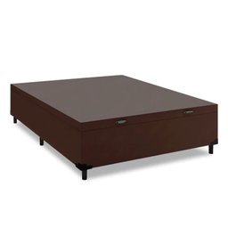 Cama Box Baú Casal Colchão Molas Flora Gazin + Box Sintético 52x138x188 Cor:Marrom - 10