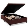 Cama Box Baú Casal Colchão Molas Flora Gazin + Box Sintético 52x138x188 Cor:Marrom - 4