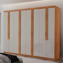 Ver imagem 3 de Guarda Roupa Casal Persia Mdf com 8 Portas 4 Gavetas Moderna Mobília