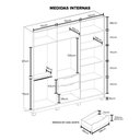 Ver imagem 4 de Guarda Roupa Casal 6 Portas Rimo New Paranoá - Jequitibá