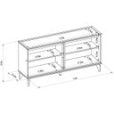 Ver imagem 7 de Buffet Pés em Madeira Maciça 160cm x 80cm Off White/Jequitibá/Fosco