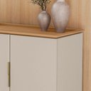Ver imagem 6 de Buffet Pés em Madeira Maciça 160cm x 80cm Off White/Jequitibá/Fosco
