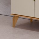 Ver imagem 5 de Buffet Pés em Madeira Maciça 160cm x 80cm Off White/Jequitibá/Fosco