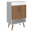 Ver imagem 1 de Balcão Gabinete para Banheiro com Pés 60cm Ramona B06 Branco Carvalho - Lyam Decor