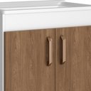 Ver imagem 7 de Balcão Gabinete para Banheiro com Pés 60cm Ramona B06 Branco Carvalho - Lyam Decor