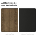 Ver imagem 6 de Guarda-Roupa Closet Modulado Valencia 2 Gavetas 4 Prateleiras 70cm Rustic/Preto Madesa Xa