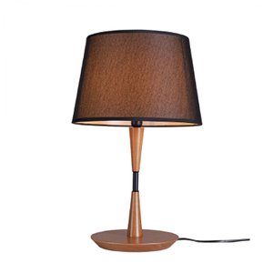 Abajur de Mesa Standard 37cm 1L Cúpula Cotton Black Madelustre