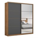 Ver imagem 4 de Guarda Roupa Casal Belga 2 Portas Flex + 4 Espelhos-demobile:amendola Touch/grafito